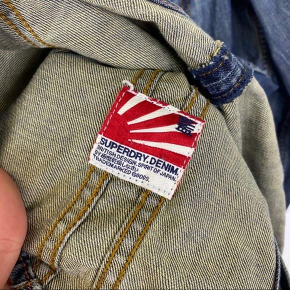 Superdry Men's Blue Denim Casual Button Down Shirt - Picture 6 of 10